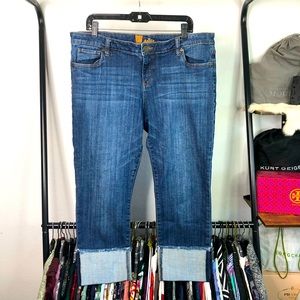 KUT from the Kloth Cuffed Denim Blue Jeans